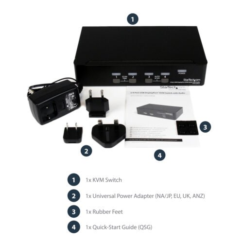 StarTech.com 4 Port USB DisplayPort KVM Switch with Audio - Image 15