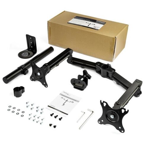 StarTech.com Desk Mount Dual Monitor Arm - Desk Clamp VESA Compatible Monitor Mount for up to 32 inch Displays - Ergonomic Arti - Image 12