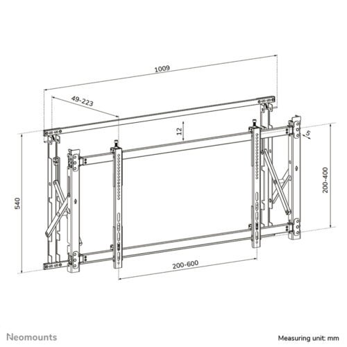Neomounts LED-VW1750BLACK Videowall wall mount 32-55" - pull-out - max 35 kg - Image 9