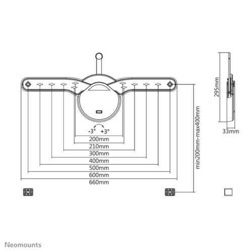Neomounts OLED-W600BLACK TV mount wall 32-70" - fixed - Image 3