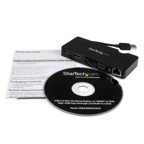 StarTech.com Travel Docking Station for Laptops - HDMI or VGA - USB 3.0 - Image 4