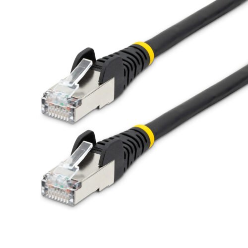 StarTech.com 2m CAT6a Ethernet Cable - Black - Low Smoke Zero Halogen (LSZH) - 10GbE 500MHz 100W PoE++ Snagless RJ-45 w/Strain