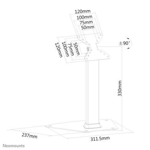 Neomounts FPMA-D1500SILVER Monitor stand 10-32" - Image 3