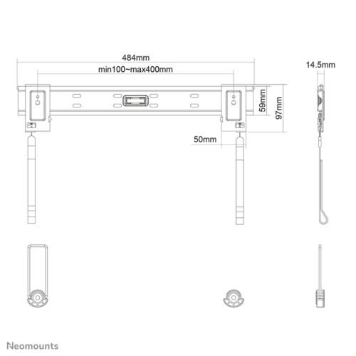 Neomounts PLASMA-W840 TV mount wall 23-52" - fixed - Image 3