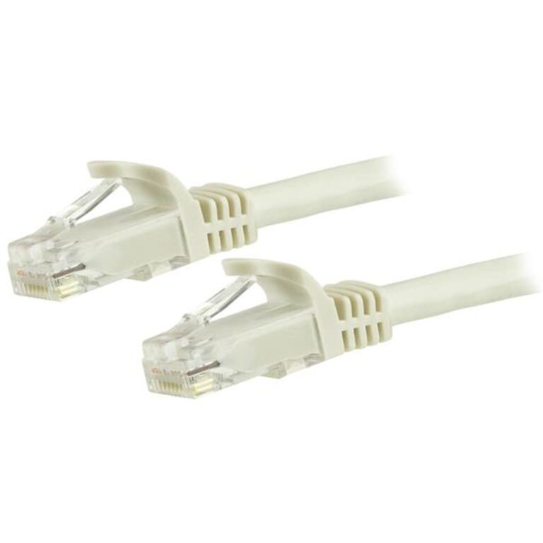 StarTech.com 1.5m CAT6 Ethernet Cable - White CAT 6 Gigabit Ethernet Wire -650MHz 100W PoE RJ45 UTP Network/Patch Cord Snagless