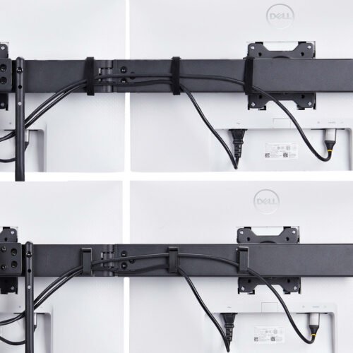 StarTech.com Crossbar Triple Monitor Desk Mount For Up To Three 27in Screens, VESA 75x75/100x100, Tool-Less Arm Adjustments, C- - Image 9