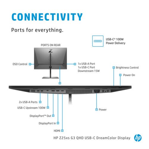 HP Z25xs G3 QHD USB-C DreamColor Display - Image 9