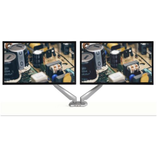 StarTech.com Desk Mount Dual Monitor Arm with USB & Audio - Desk Clamp VESA Mount for up to 32 inch Displays - 2x USB, 2x 3.5mm - Image 15