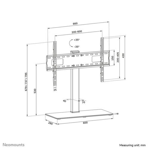 Neomounts DS45-430BL16 TV stand 37-70"- swivel - Image 18