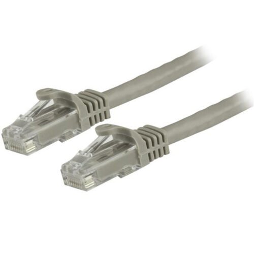 StarTech.com 1.5m CAT6 Ethernet Cable - Grey CAT 6 Gigabit Ethernet Wire -650MHz 100W PoE RJ45 UTP Network/Patch Cord Snagless