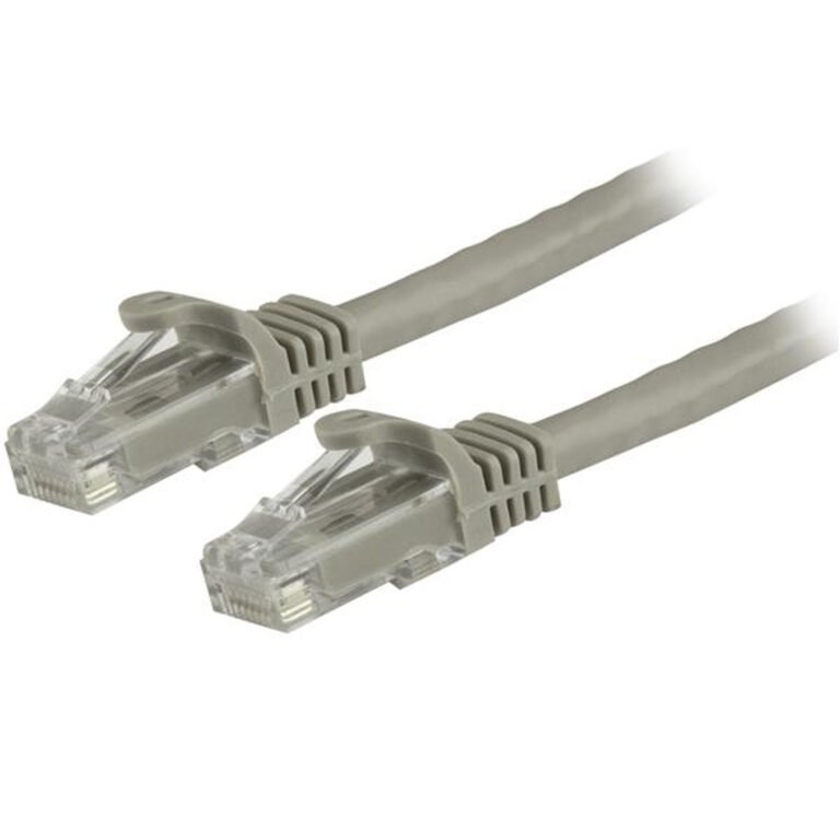 StarTech.com 1.5m CAT6 Ethernet Cable - Grey CAT 6 Gigabit Ethernet Wire -650MHz 100W PoE RJ45 UTP Network/Patch Cord Snagless
