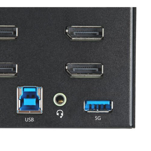 StarTech.com 2 Port Quad Monitor DisplayPort KVM Switch - 4K 60Hz UHD HDR - Desktop 4K DP 1.2 KVM with 2 Port USB 3.0 Hub (5Gbp - Image 8