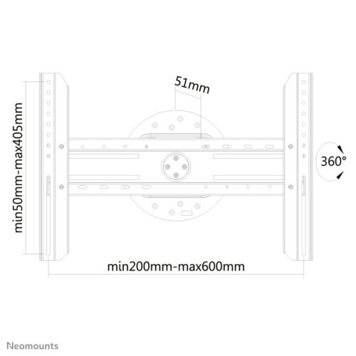 Neomounts LED-WR100BLACK TV mount wall 37-75" - rotatable - Image 7