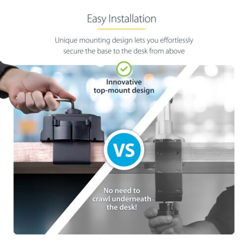StarTech.com Desk Mount Monitor Arm with 2x USB 3.0 Ports, Full Motion Single Monitor Mount, up to 34" (17.6lb/8kg) VESA Displa - Image 3