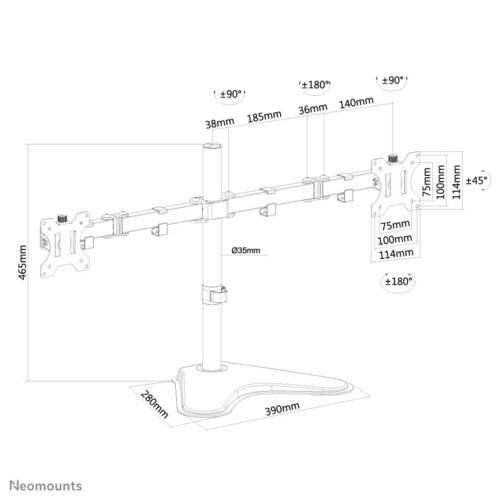 Neomounts FPMA-D550DDBLACK Monitor stand 10-32" - Image 11