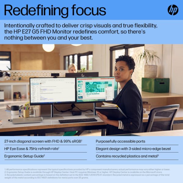 HP E27 G5 FHD Monitor - Image 5