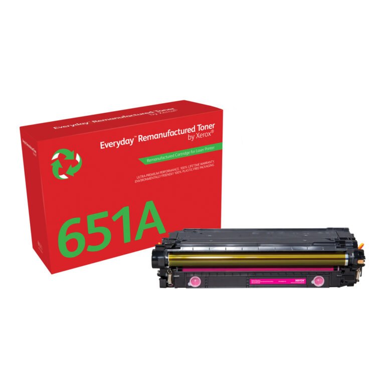 Everyday ™ Magenta Remanufactured Toner by Xerox compatible with HP 651A 650A 307A (CE343A/CE273A/CE743A), Standard capac