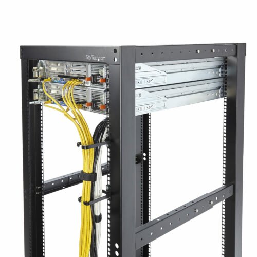StarTech.com 5-Pack 1U Vertical Cable Management D-Ring Hooks, Cable Manager For 19" Server Racks/Cabinets, Network Rack Wire O - Image 3