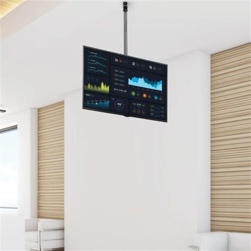 StarTech.com TV Ceiling Mount - Full-Motion Universal Hanging Single Screen Mount with Adjustable Telescopic Short Pole - Tilt - Image 10