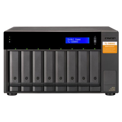 QNAP TL-D800S storage drive enclosure HDD/SSD enclosure Black, Grey 2.5/3.5" - Image 2