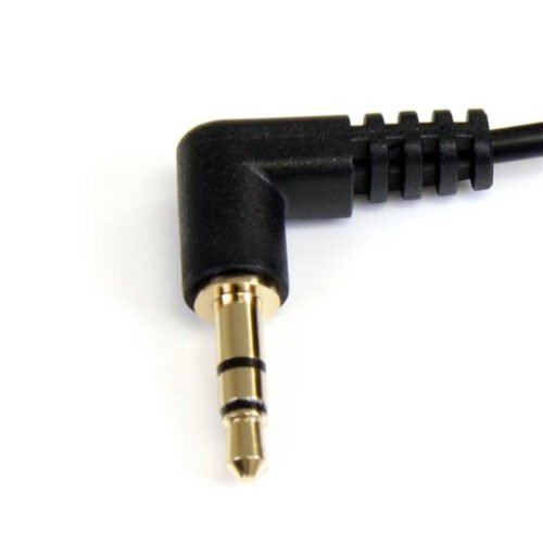 StarTech.com 3 ft Slim 3.5mm Right Angle Stereo Audio Cable - M/M - Image 2