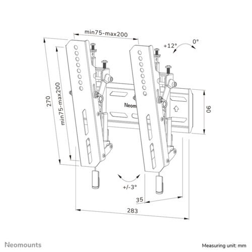 Neomounts WL35S-850BL12 TV mount wall 24-65" - tiltable - lockable - fast installation - Image 20