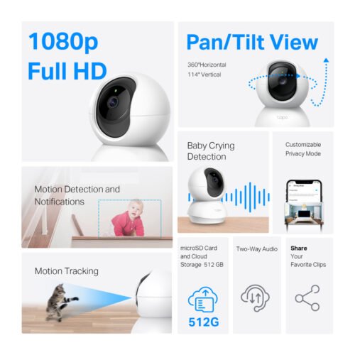 TP-Link Tapo Pan/Tilt Home Security Wi-Fi Camera - Image 2