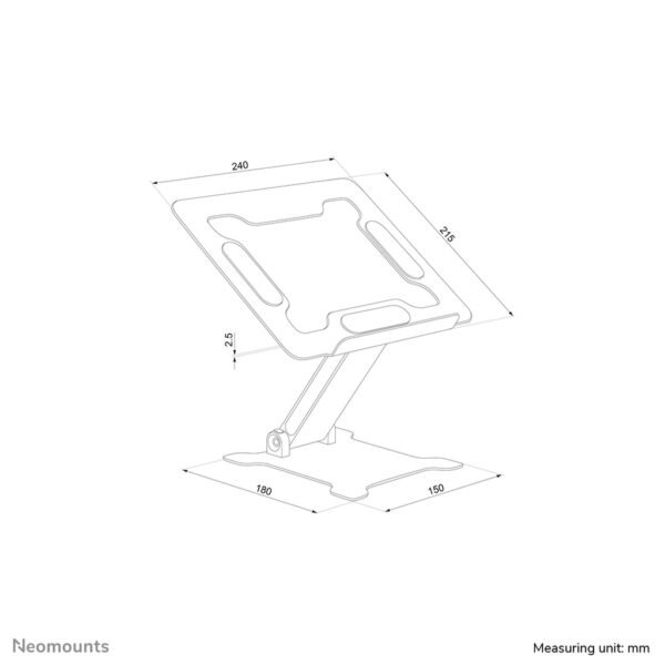 Neomounts DS20-740BL1 Laptop stand 11-15" - height adjustable - foldable - compact - universal - Image 19