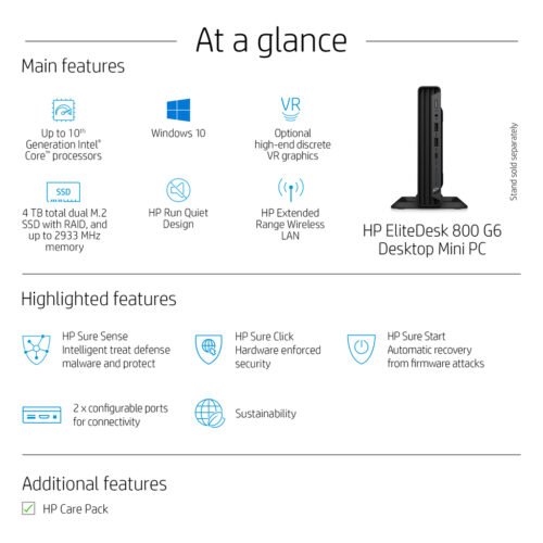 HP EliteDesk 800 G6 Intel® Core™ i7 i7-10700T 8 GB DDR4-SDRAM 256 GB SSD Windows 11 Pro Mini PC Black - Image 23