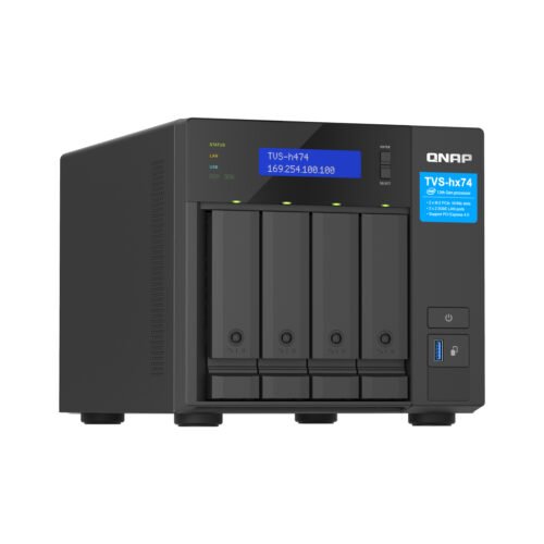 QNAP TVS-H474 NAS Tower Intel® Pentium® G7400 8 GB DDR4 0 TB QuTS hero Black - Image 4