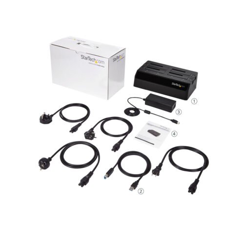 StarTech.com 4-Bay USB 3.0 to SATA Hard Drive Docking Station, USB Hard Drive Dock, External 2.5/3.5" SATA III SSD/HDD Docking - Image 2