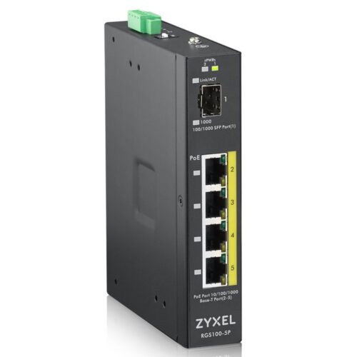 Zyxel RGS100-5P Unmanaged L2 Gigabit Ethernet (10/100/1000) Power over Ethernet (PoE) Black - Image 2
