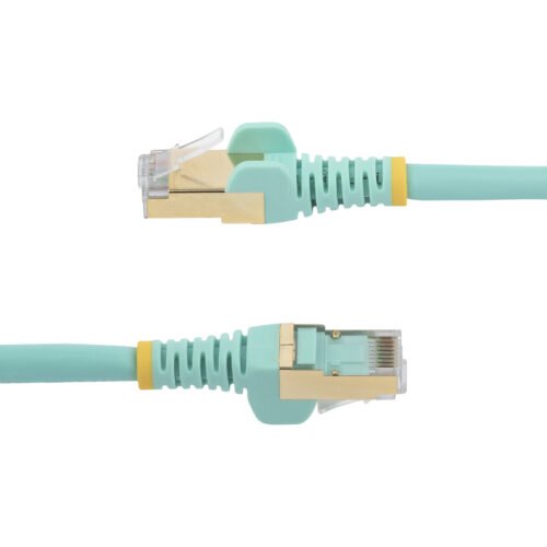 StarTech.com 0.50m CAT6a Ethernet Cable - 10 Gigabit Shielded Snagless RJ45 100W PoE Patch Cord - 10GbE STP Network Cable w/Str - Image 3