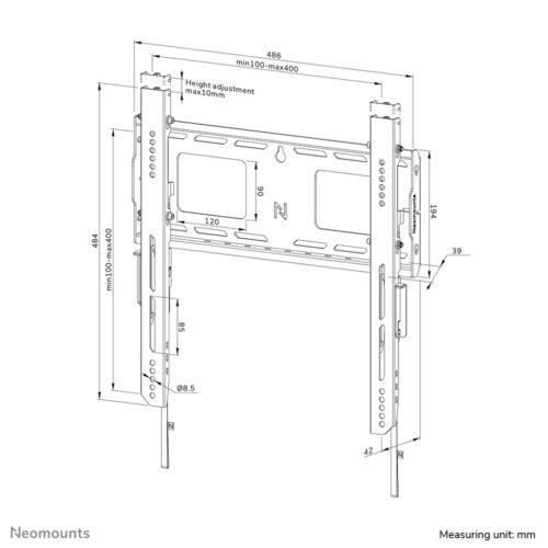 Neomounts WL30-750BL14 Heavy duty wall mount 42-75" - fixed - lockable - fast installation - TÜV - Image 17
