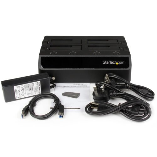 StarTech.com 4-Bay USB 3.0 to SATA Hard Drive Docking Station, USB Hard Drive Dock, External 2.5/3.5" SATA III SSD/HDD Docking - Image 3