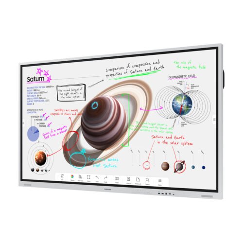 Samsung WM75B interactive whiteboard 190.5 cm (75") 3840 x 2160 pixels Touchscreen Grey, White - Image 2