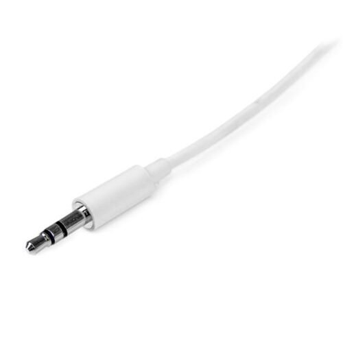 StarTech.com 3m White Slim 3.5mm Stereo Audio Cable - Male to Male - Image 2