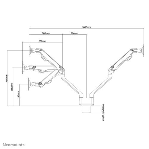 Neomounts FPMA-D750DSILVER Monitor arm 10-32" - gas spring - Topfix - Image 7