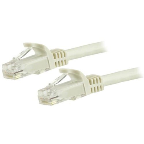 StarTech.com 5m CAT6 Ethernet Cable - White CAT 6 Gigabit Ethernet Wire -650MHz 100W PoE RJ45 UTP Network/Patch Cord Snagless w