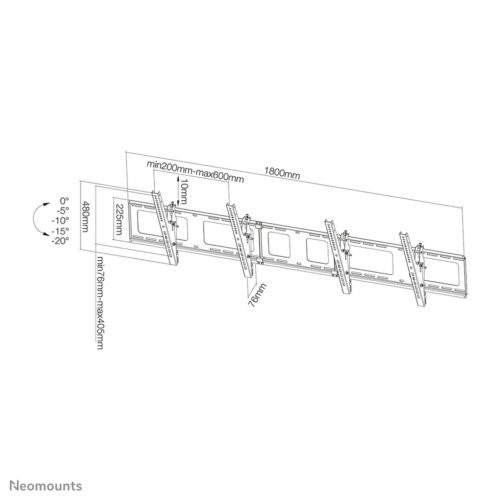 Neomounts NS-WMB200BLACK Menuboard wall mount 40-52" - tiltable - Image 11