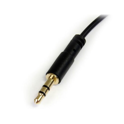 StarTech.com 1 ft Slim 3.5mm to Right Angle Stereo Audio Cable - M/M - Image 3