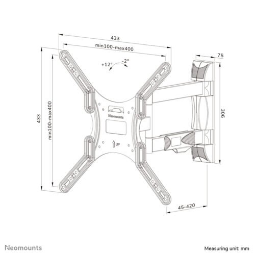 Neomounts WL40-550BL14 TV mount wall 32-55" - full motion - easy install - Image 17