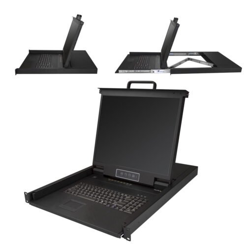 StarTech.com 8 Port Rackmount KVM Console w/ 6ft Cables - Integrated KVM Switch w/ 19" LCD Monitor - Fully Featured 1U LCD KVM - Image 2