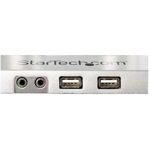 StarTech.com Desk Mount Dual Monitor Arm with USB & Audio - Desk Clamp VESA Mount for up to 32 inch Displays - 2x USB, 2x 3.5mm - Image 12