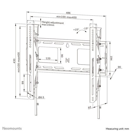 Neomounts WL35-750BL14 Heavy duty wall mount 42-75" - tilt - lockable - fast installation - TÜV - Image 17