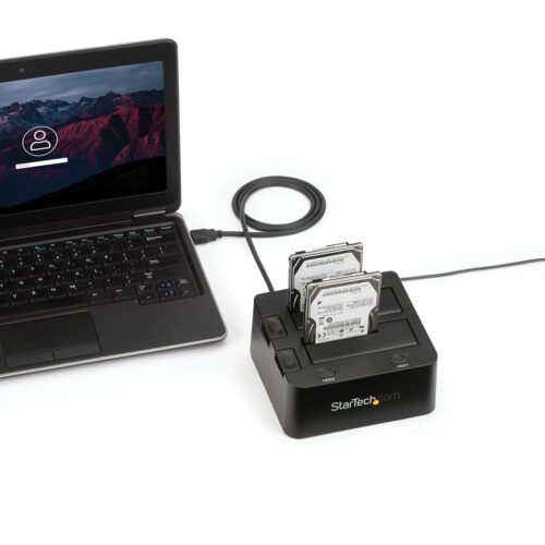 StarTech.com Dual-Bay USB 3.0 to SATA Hard Drive Docking Station, USB Hard Drive Dock, External 2.5/3.5" SATA I/II/III SSD/HDD - Image 8