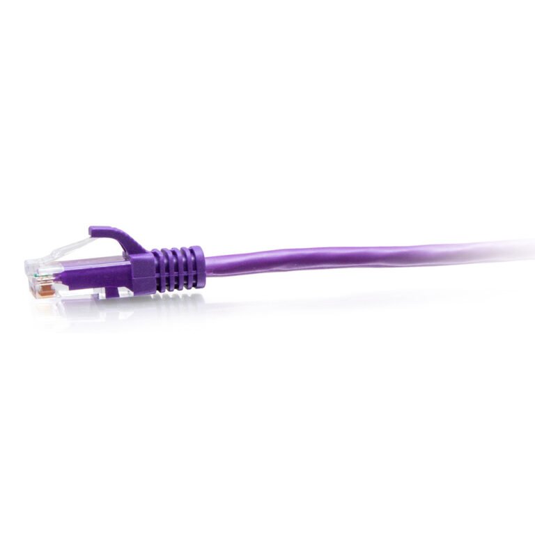 C2G 0.3m Cat6a Snagless Unshielded (UTP) Slim Ethernet Patch Cable - Purple