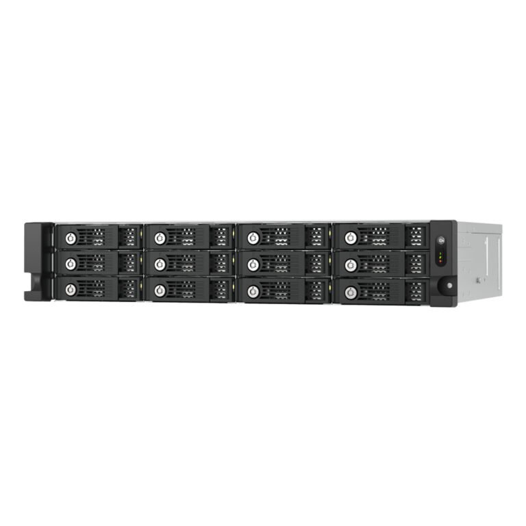 QNAP TL-R1200PES-RP storage drive enclosure HDD/SSD enclosure Black, Grey 2.5/3.5"