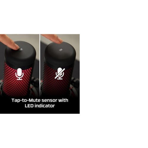 HyperX QuadCast - USB Microphone (Black-Red) - Red Lighting - Image 17