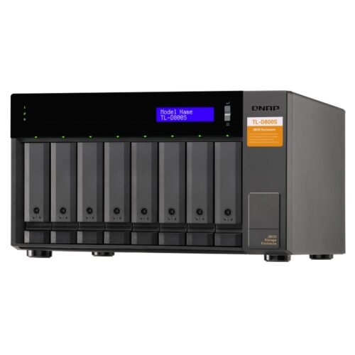 QNAP TL-D800S storage drive enclosure HDD/SSD enclosure Black, Grey 2.5/3.5" - Image 7